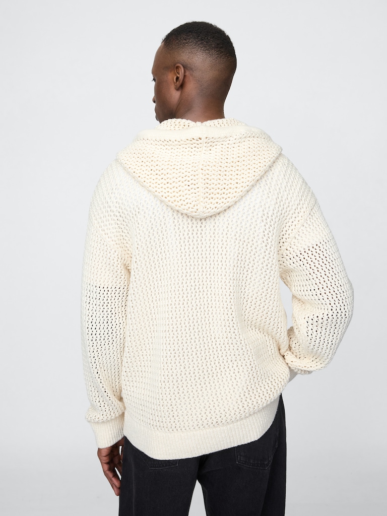 Crochet Zip Hoodie