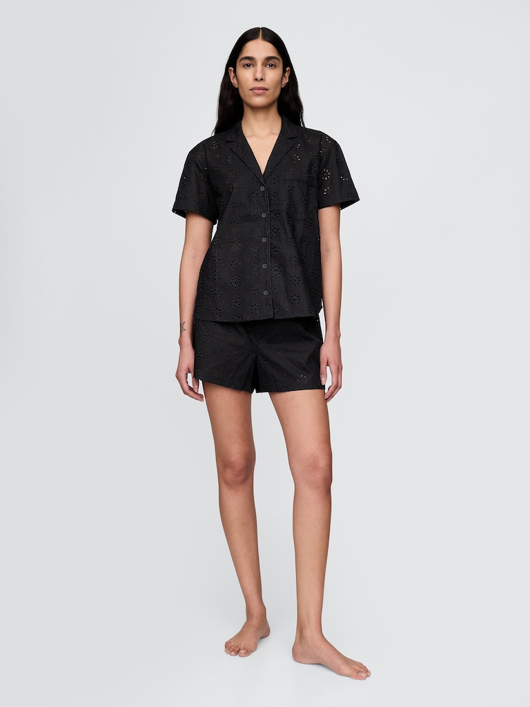 Eyelet Poplin PJ Shirt
