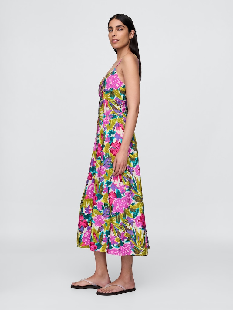 Floral V-Neck Maxi Dress