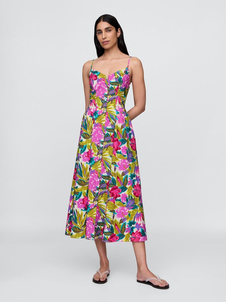 Floral V-Neck Maxi Dress