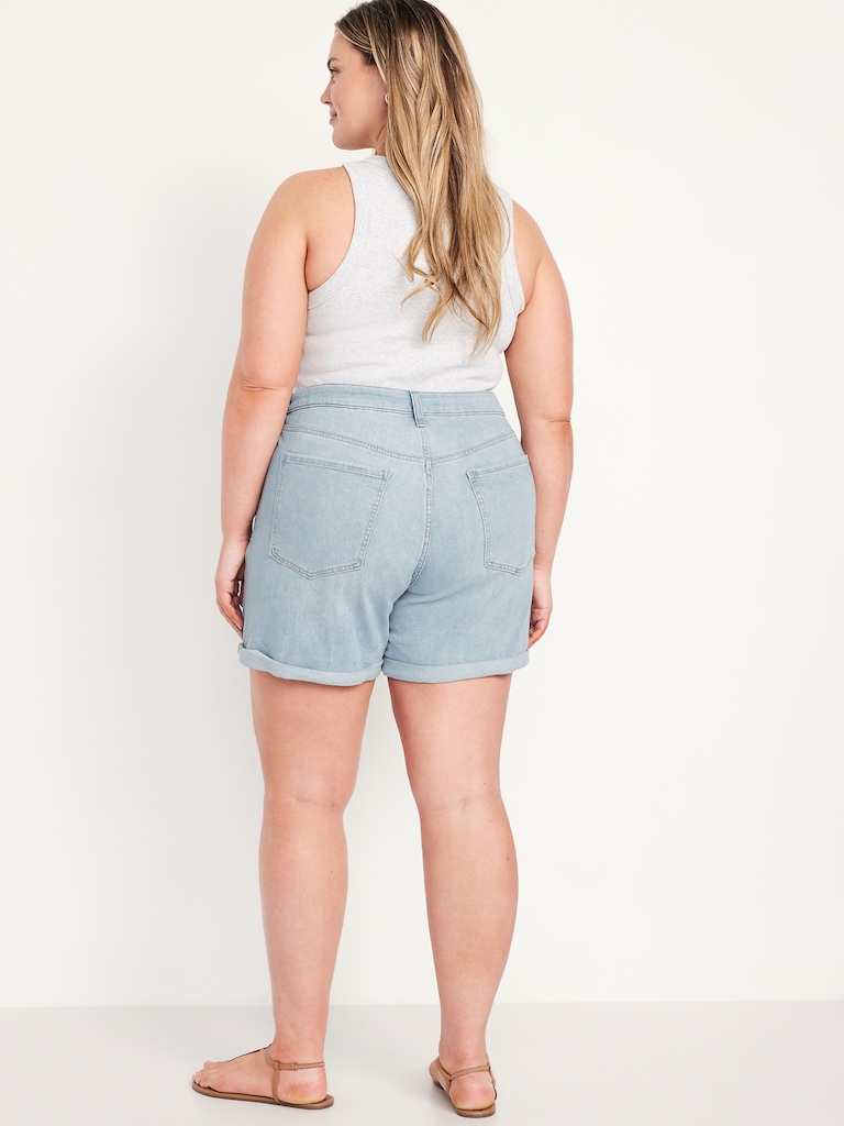 High-Waisted Wow Jean Shorts -- 5-inch inseam