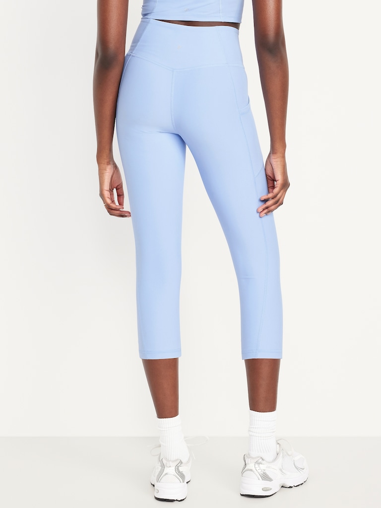 High-Waisted PowerSoft Crop Pocket Leggings