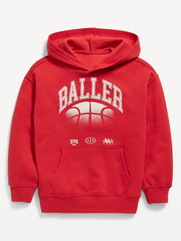 Favorite Fleece Oversized Graphic Fleece Pullover Hoodie for Boys