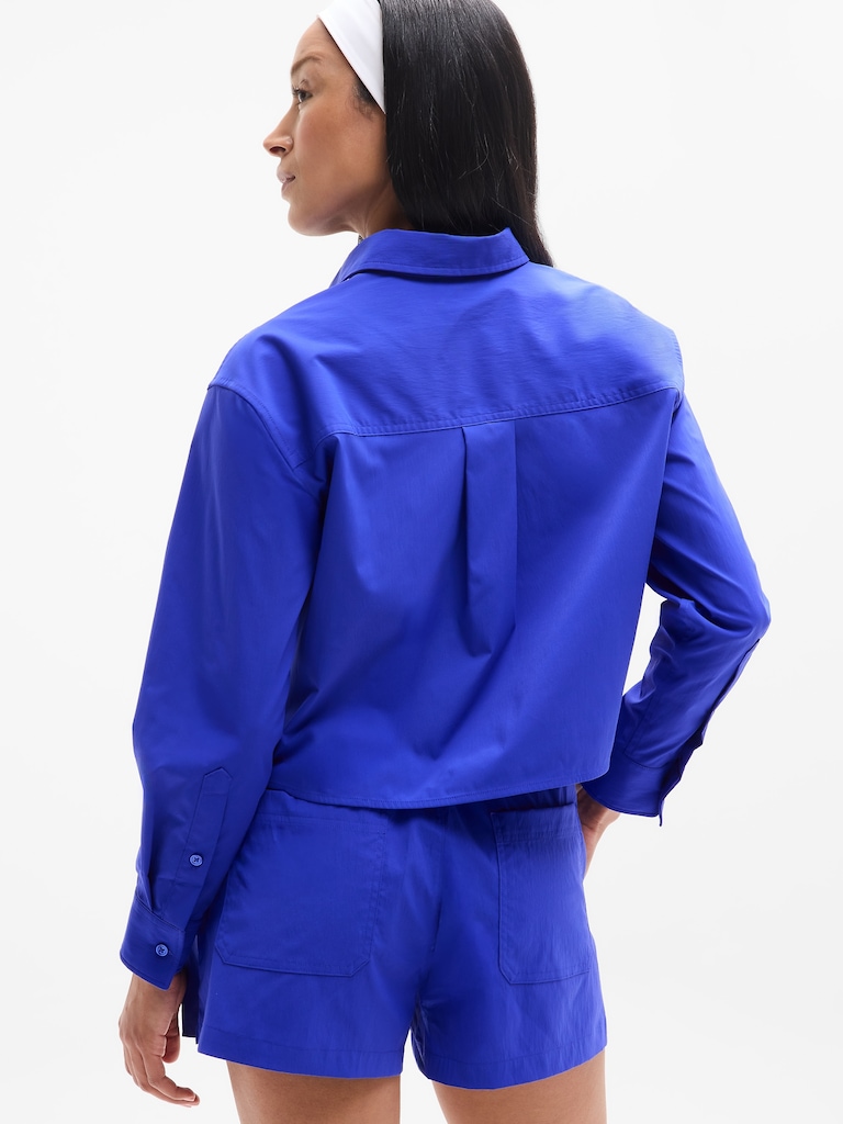 Midday Cropped Poplin Shirt