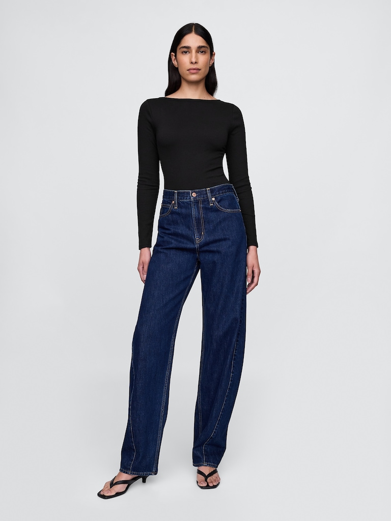 Boatneck Open-Back Top