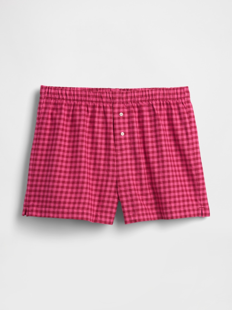 Flannel PJ Boxer Shorts
