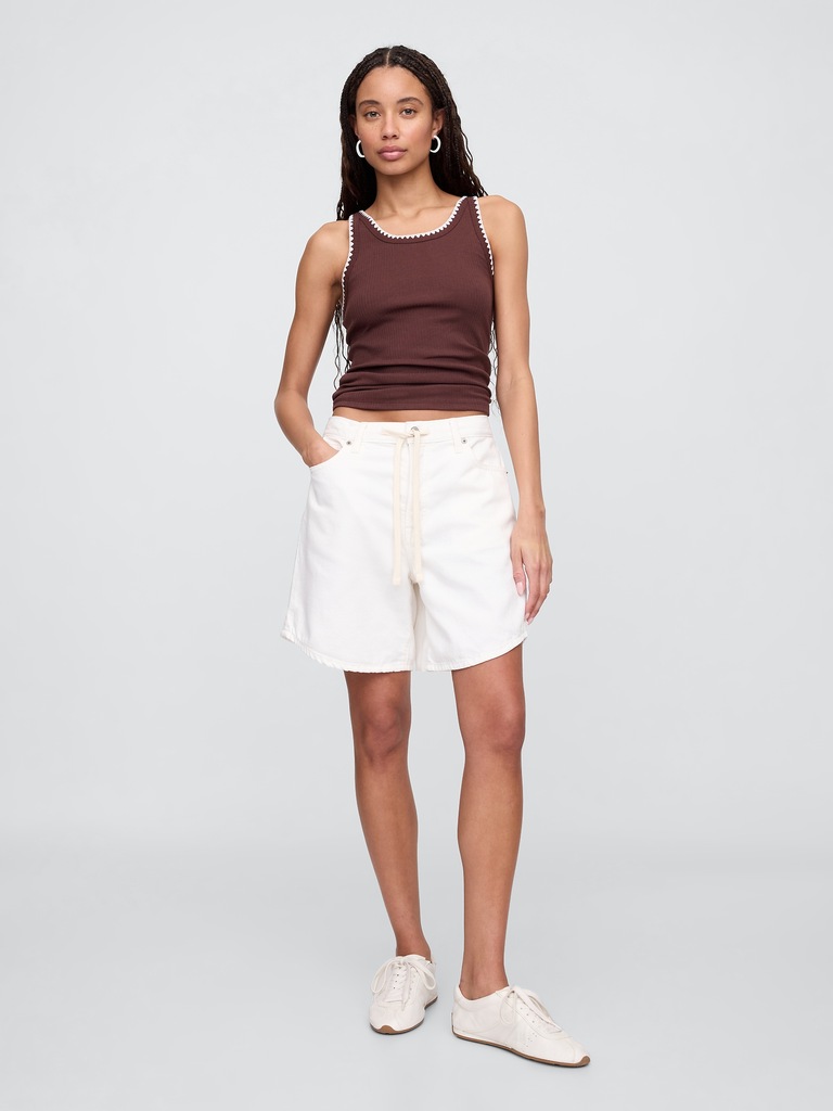 Ribbed Scoopneck Tank Top