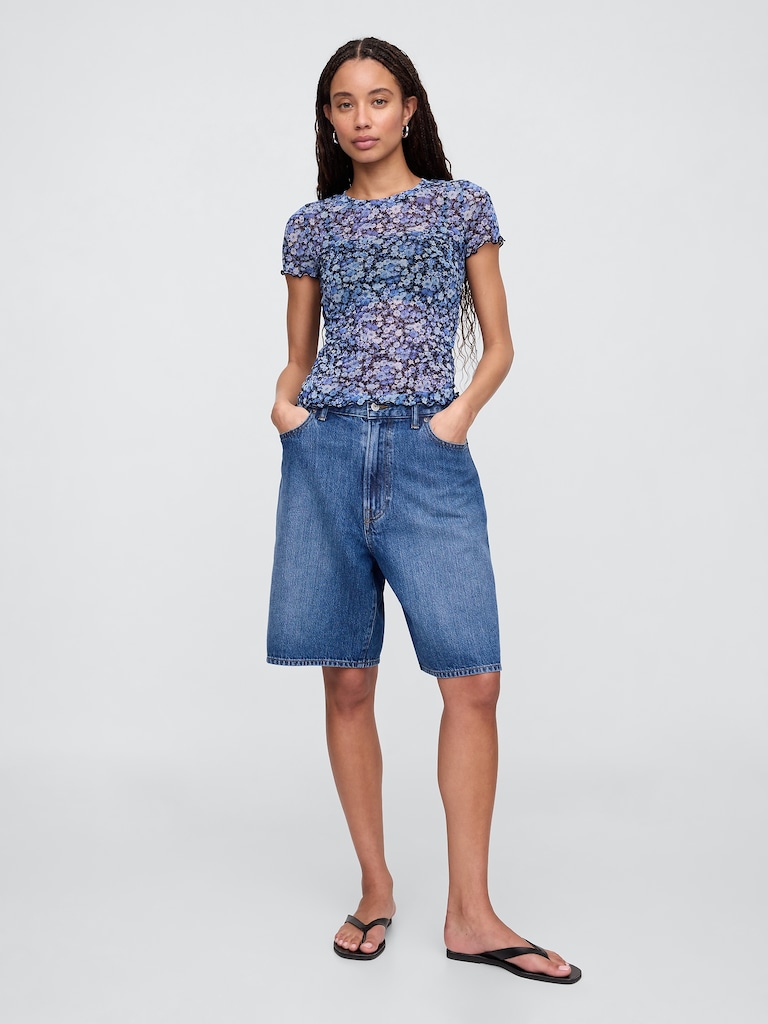 Mesh Crewneck T-Shirt