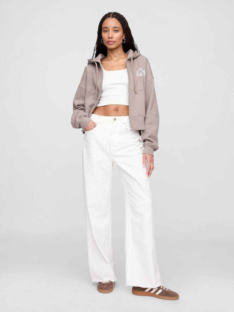 Oversized Gap Graphic Zip Hoodie