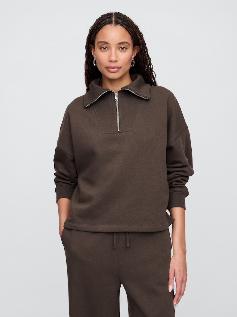 Oversized Quarter-Zip Sweatshirt