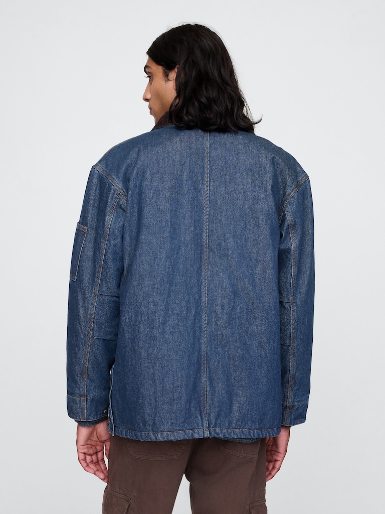 Oversized Heavyweight Denim Lined Chore Jacket