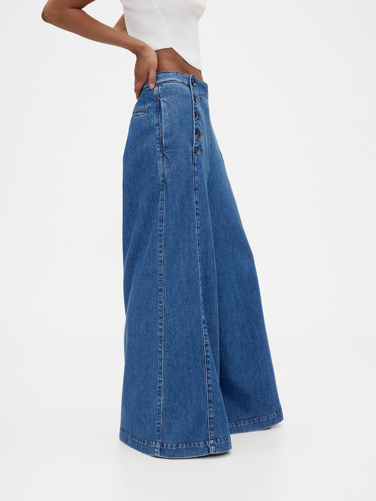 GapStudio High Rise Denim Sailor Pants