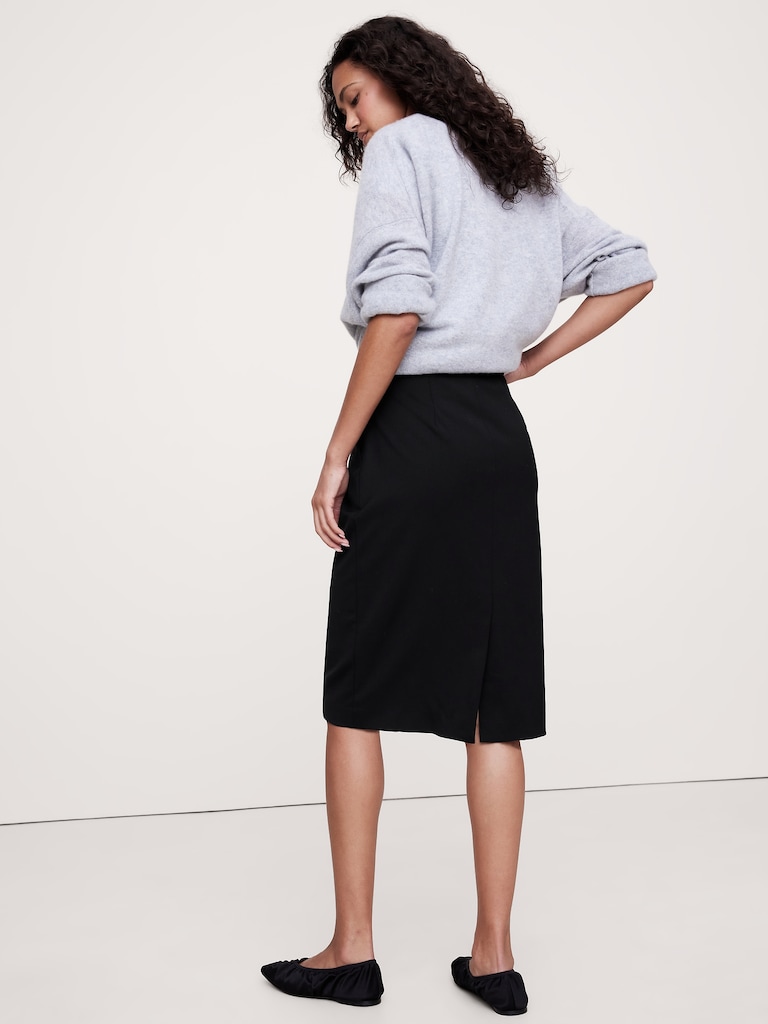 Siena Wool Pencil Skirt