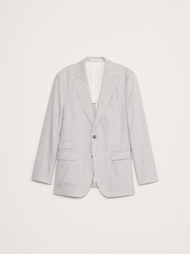 Herringbone Linen-Cotton Suit Jacket