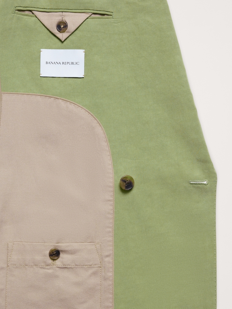 Relaxed Tencel™-Linen Double-Breasted Suit Jacket