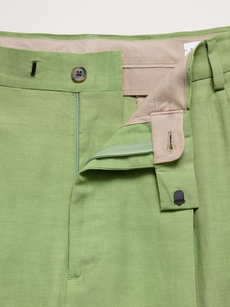 Tencel™-Linen Wide-Leg Suit Pant