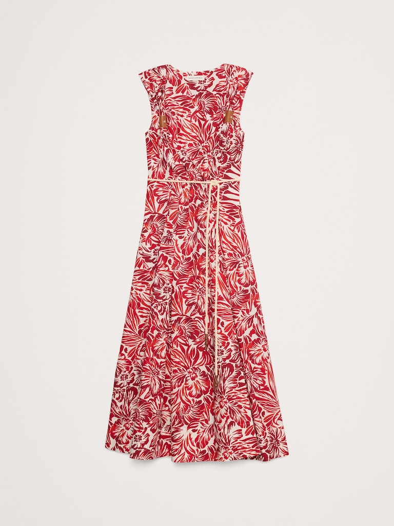 Cotton Poplin Wrap Maxi Dress