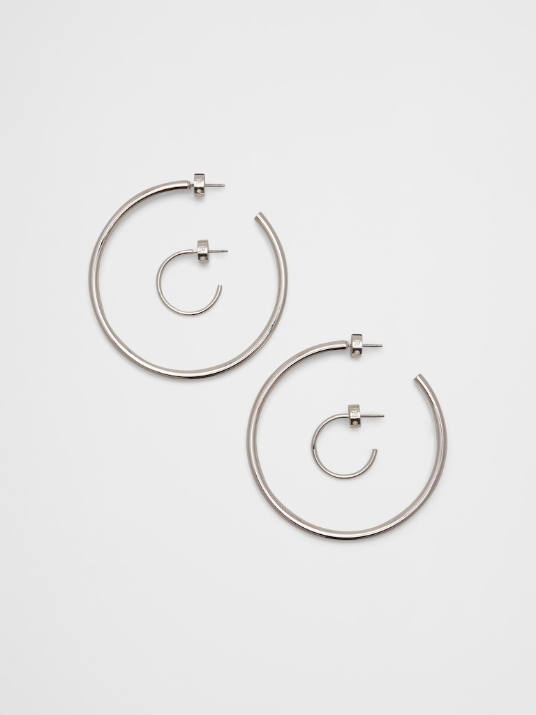 Basic Hoop Earrings (2 Pack)