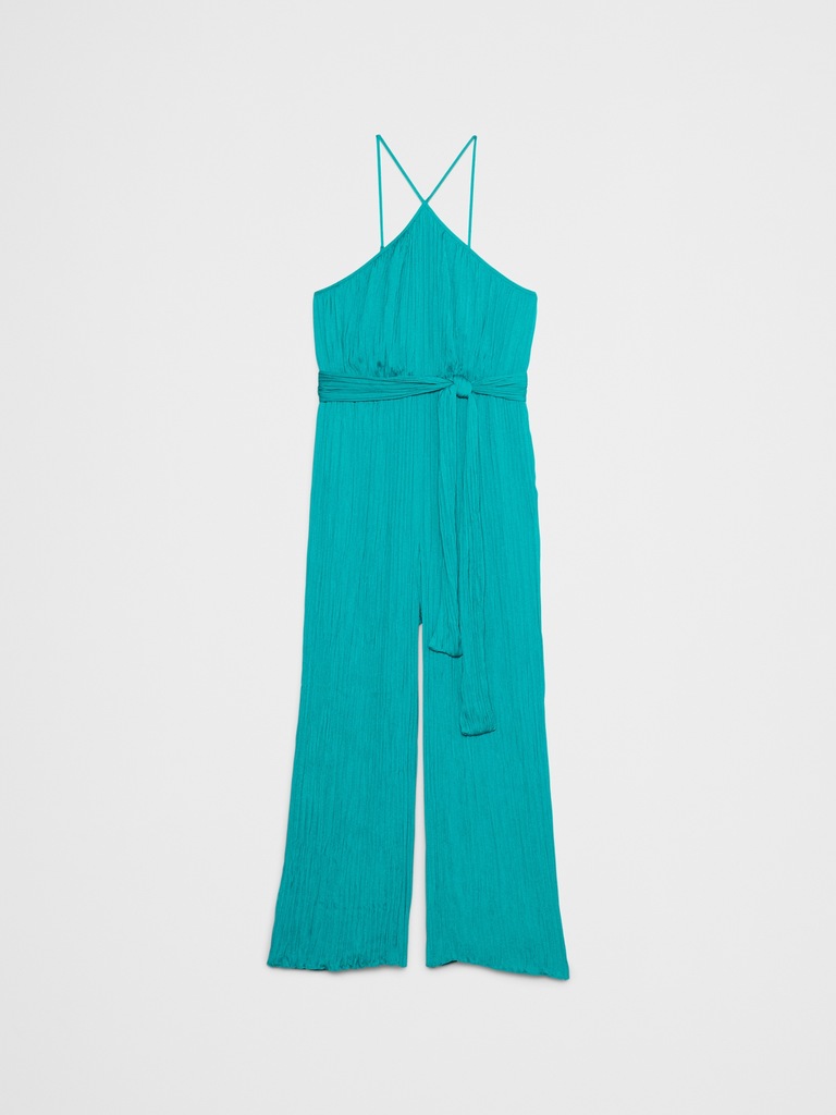 Halter Elastic-Waist Jumpsuit
