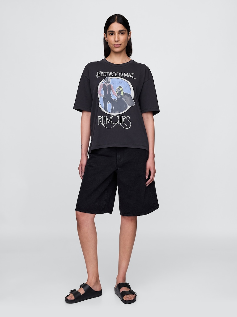 Heavyweight Fleetwood Mac Graphic Crop T-Shirt