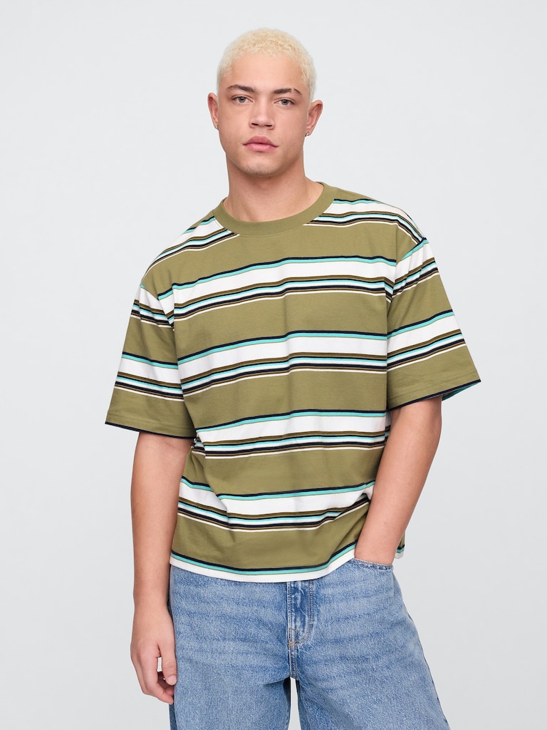 Vintage Soft Stripe Boxy T-Shirt