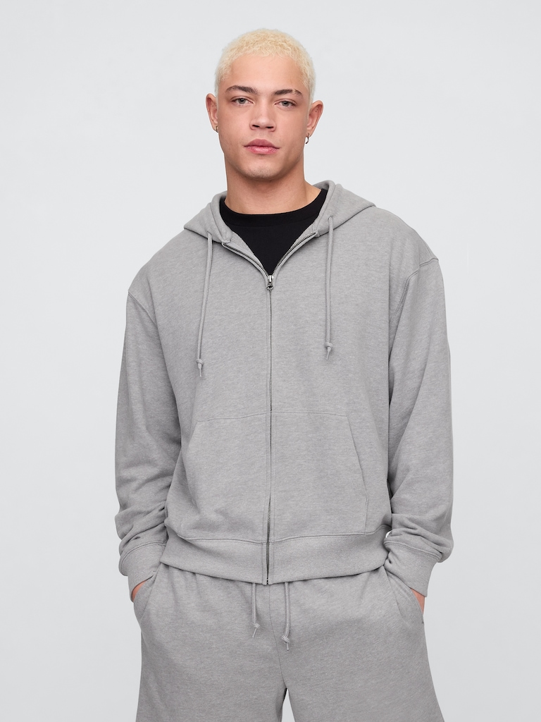 Vintage Soft Oversized Zip Hoodie