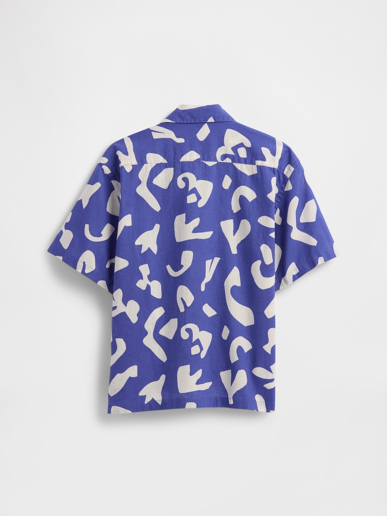 Kids Relaxed Linen-Blend Vacay Shirt