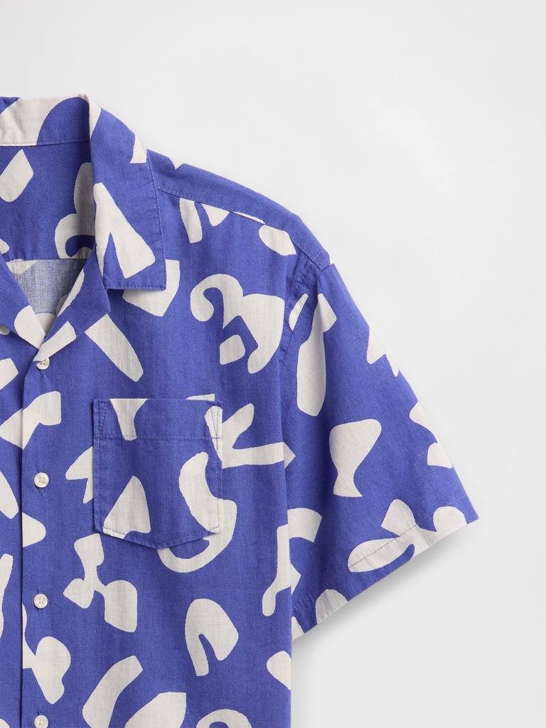 Kids Relaxed Linen-Blend Vacay Shirt