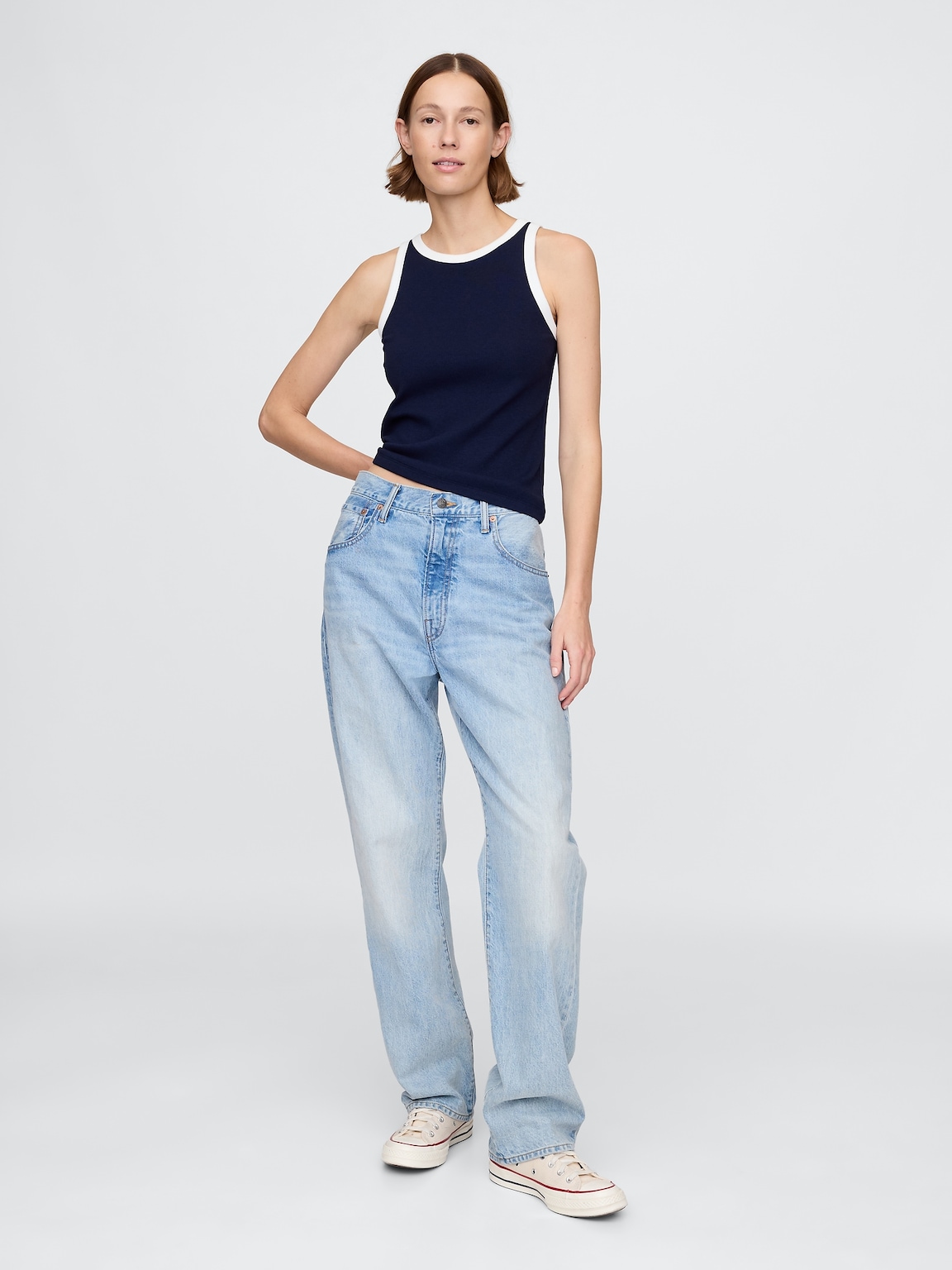 Modern Rib Halter Tank Top