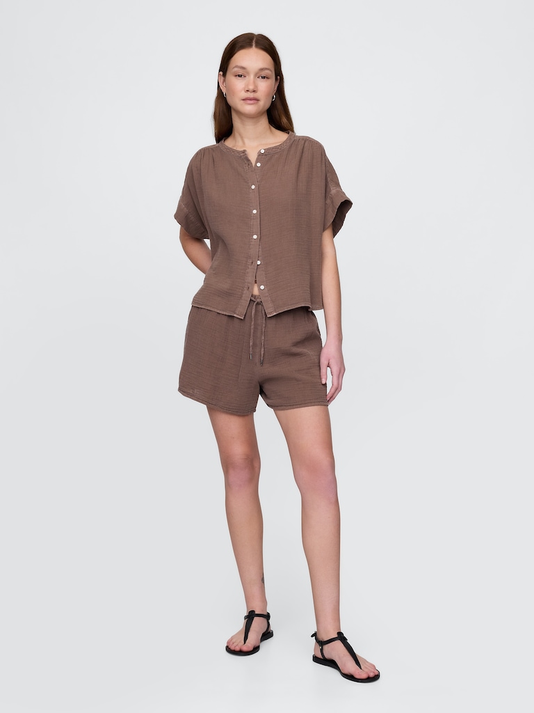 Cotton Gauze Easy Shorts