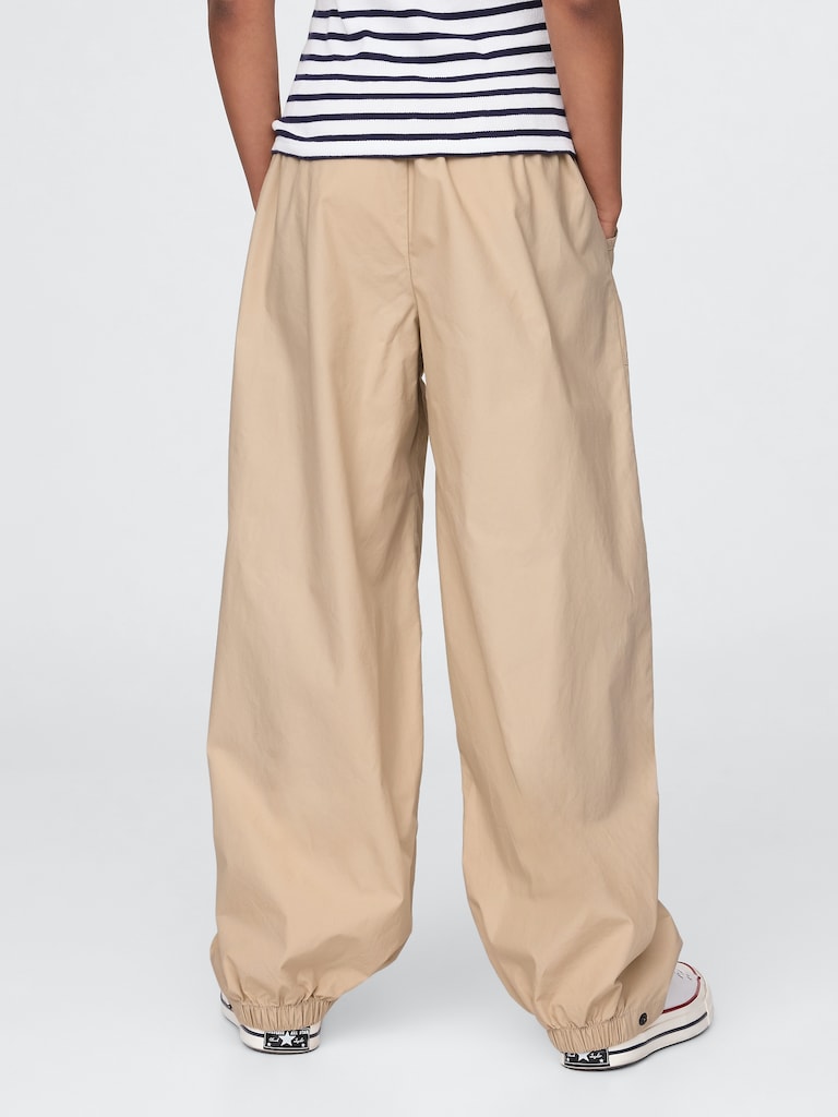 Kids Poplin Baggy Joggers