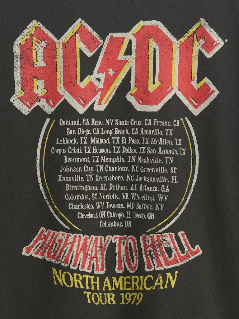 AC/DC 1979 Tour Relaxed Graphic T-Shirt