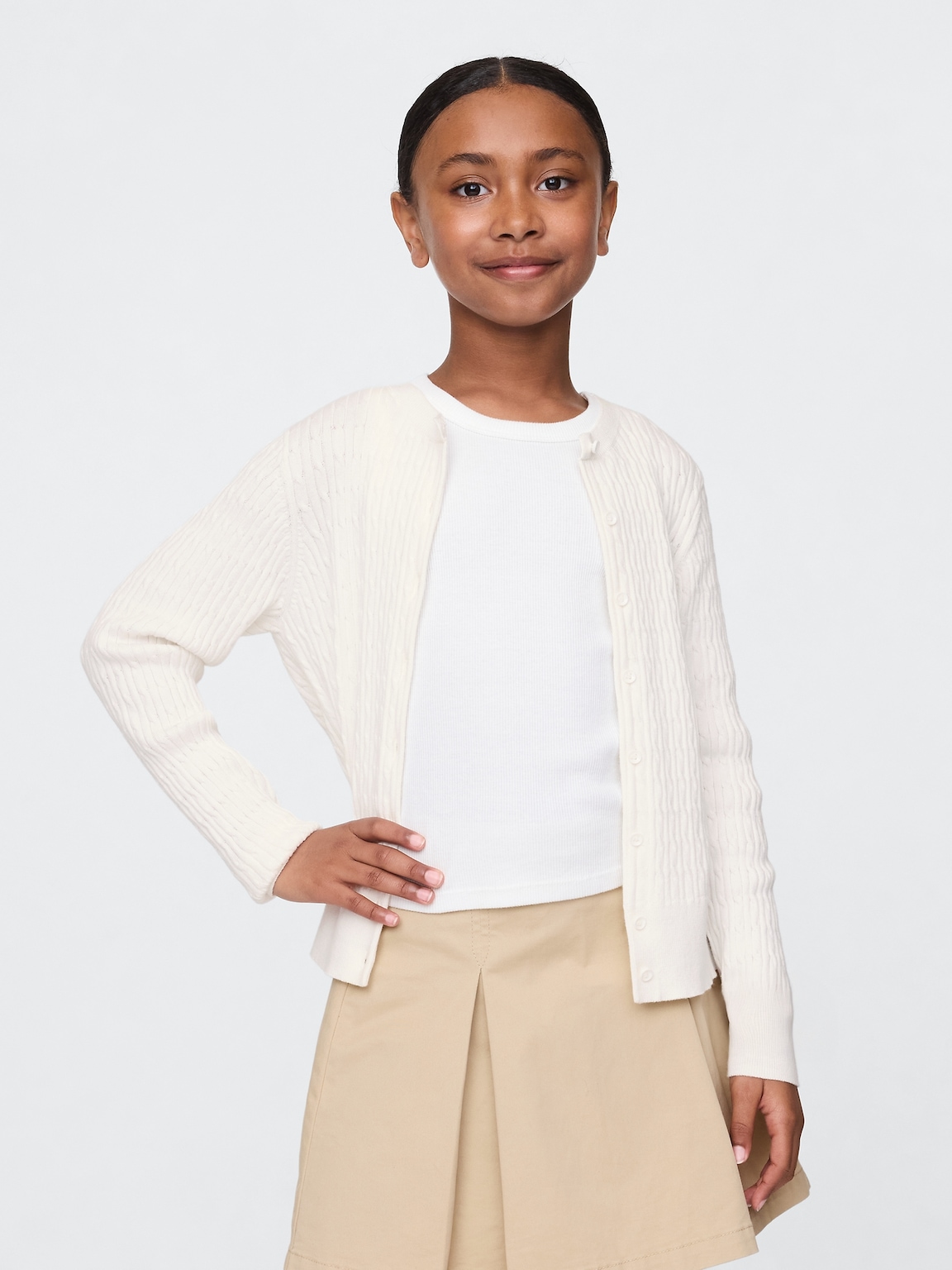 Kids Uniform Cardigan Sweater