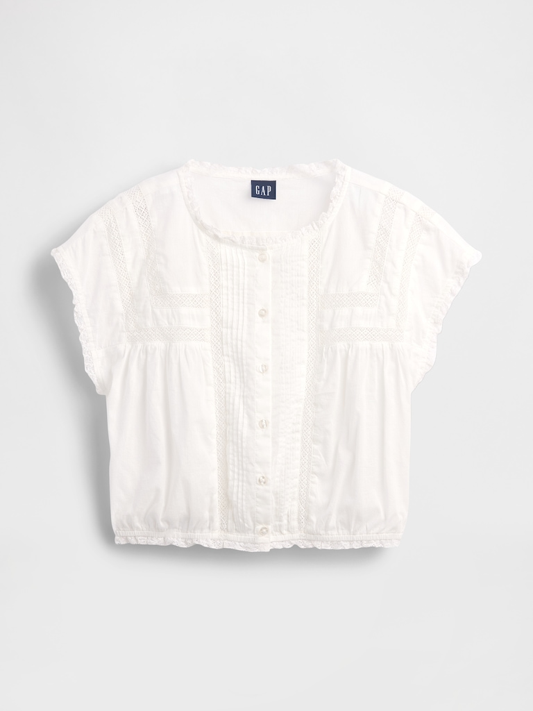 Ruffle Pintuck Crop Top