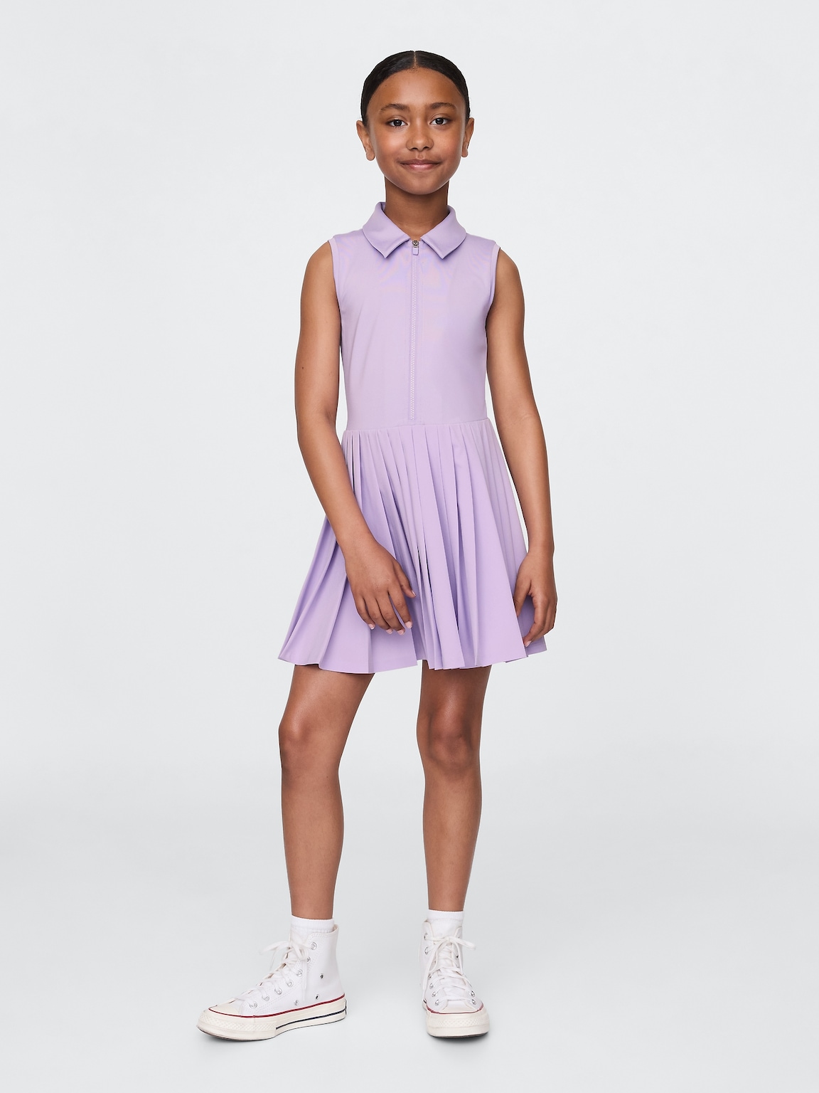 Kids Pleated Active Polo Dress