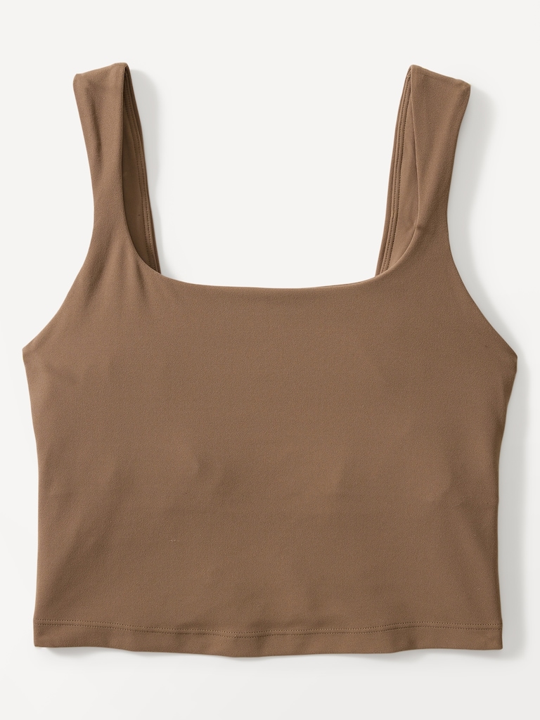 Transcend Square Neck Crop Sports Bra D-DD