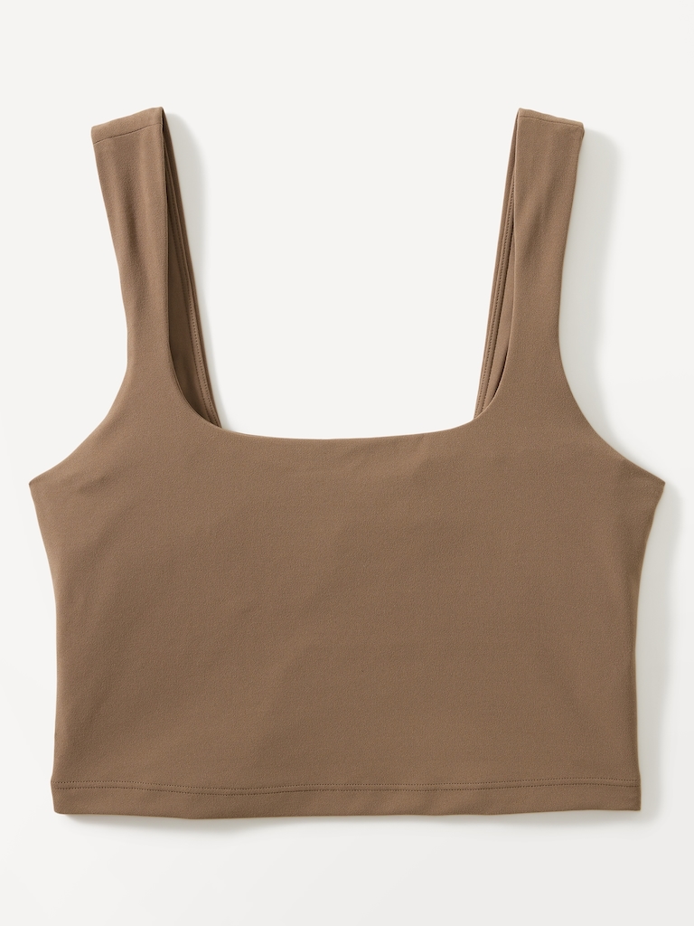 Transcend Square Neck Crop Sports Bra A-C