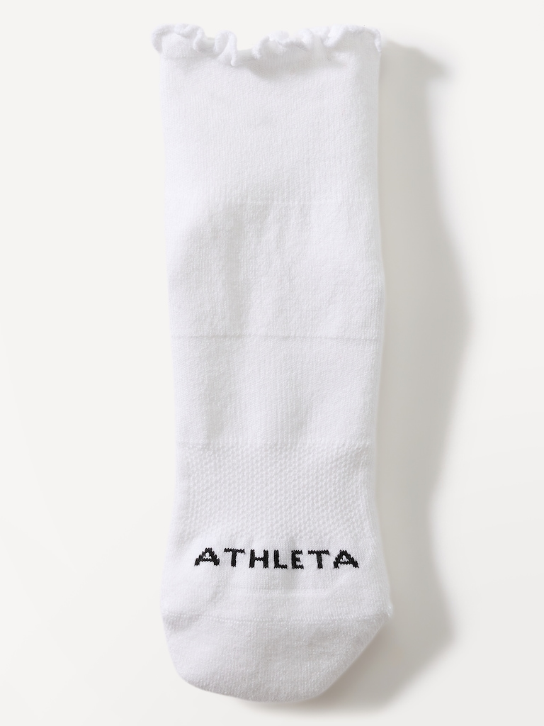 Athleta Ruffle Everyday Quarter Crew Sock 2-Pack
