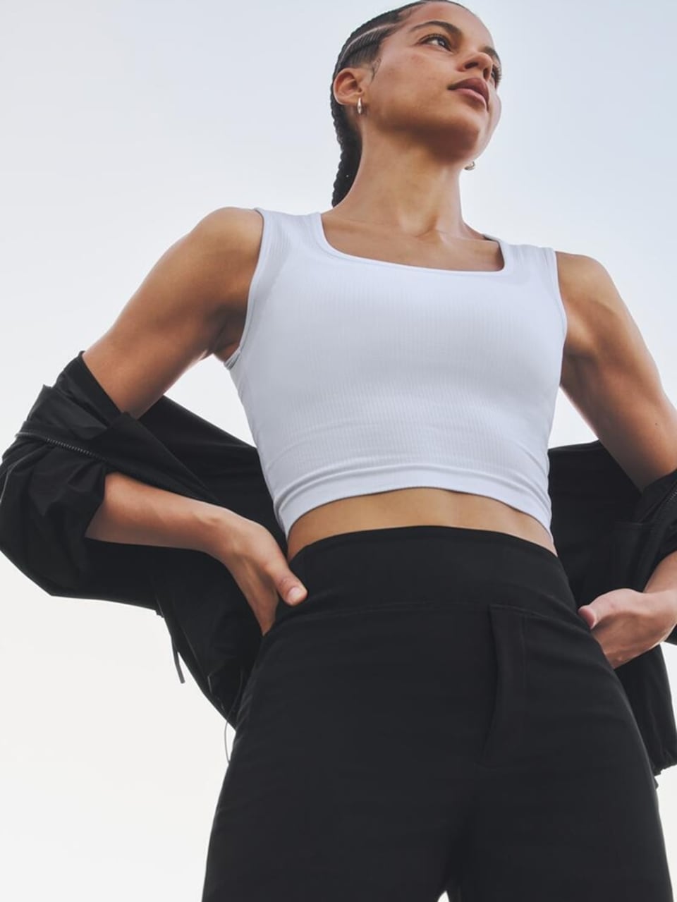 Renew Seamless Square Neck Crop Tank