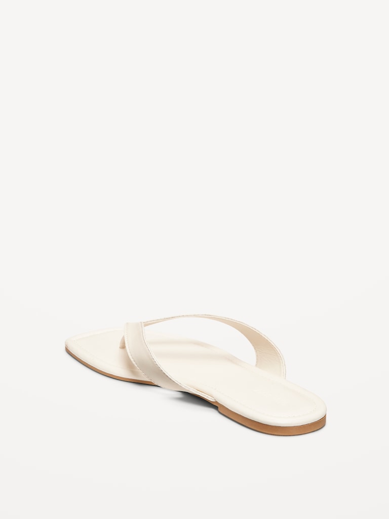 Faux-Leather Flip Flop for Women