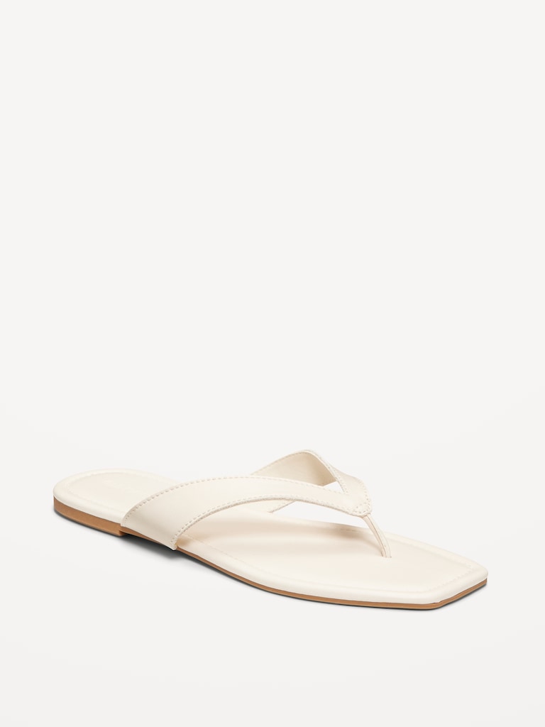 Faux-Leather Flip Flop for Women