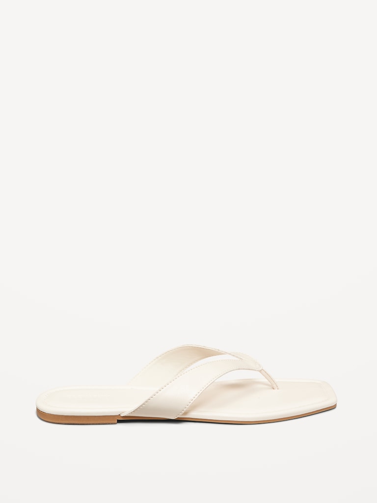 Faux-Leather Flip Flop for Women