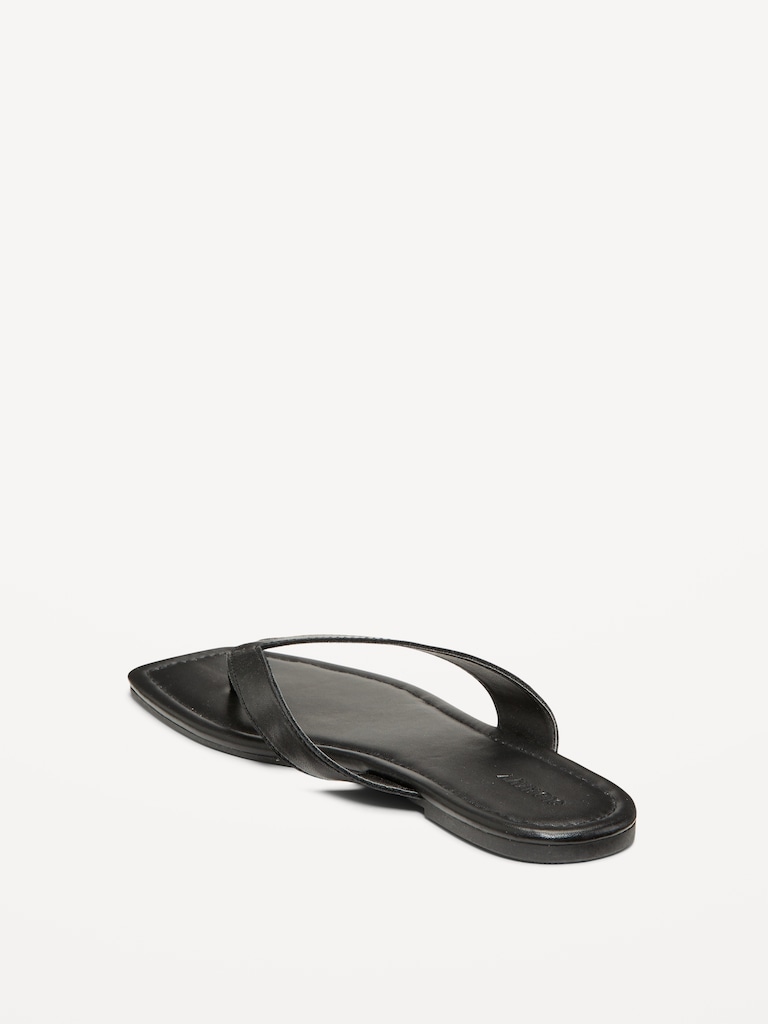 Faux-Leather Flip Flop for Women