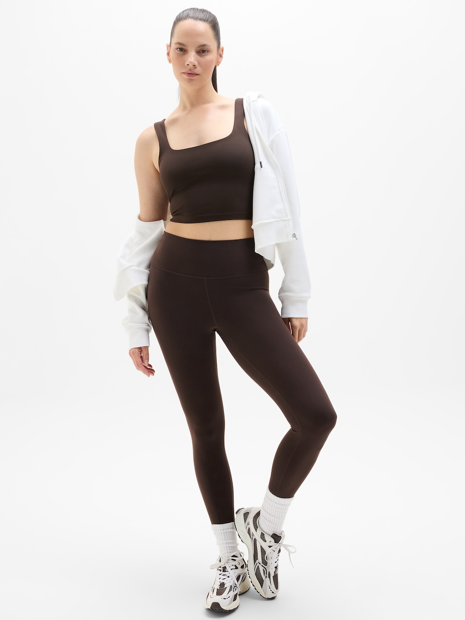 Transcend Square Neck Crop Sports Bra A-C