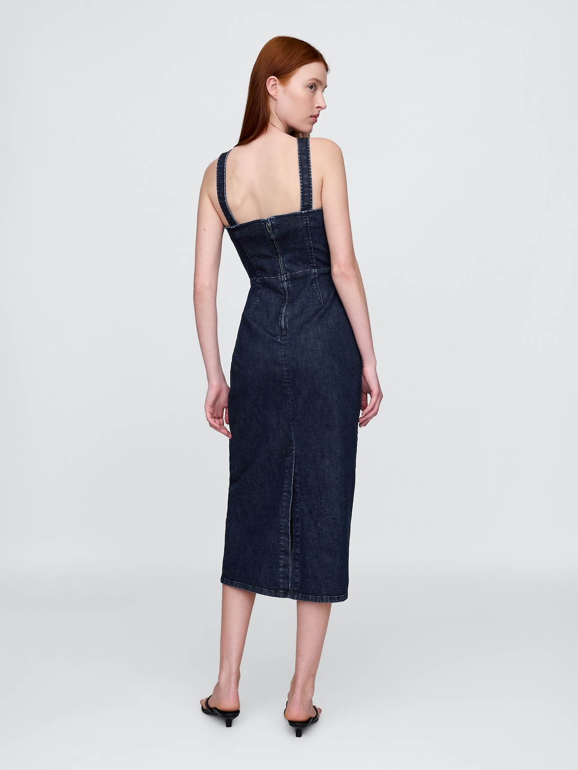 Denim Bodycon Midi Dress