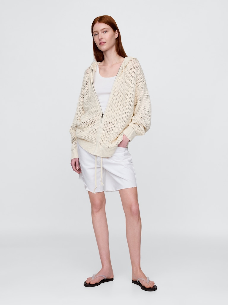 Crochet Zip Hoodie