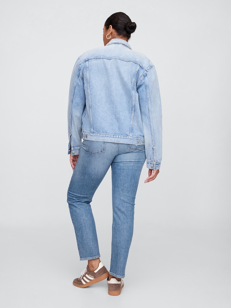 High Rise Destructed '90s Straight Jeans