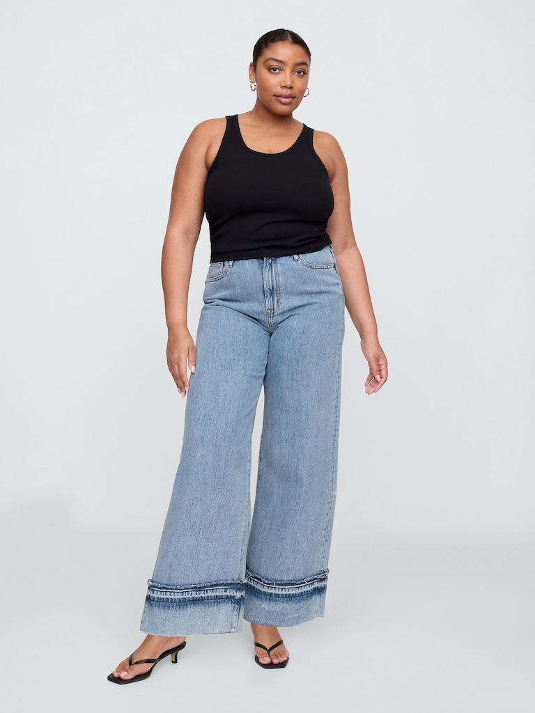 High Rise SuperSoft Wide-Leg Jeans