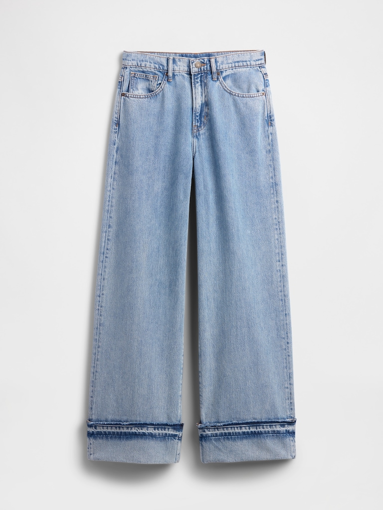 High Rise SuperSoft Wide-Leg Jeans