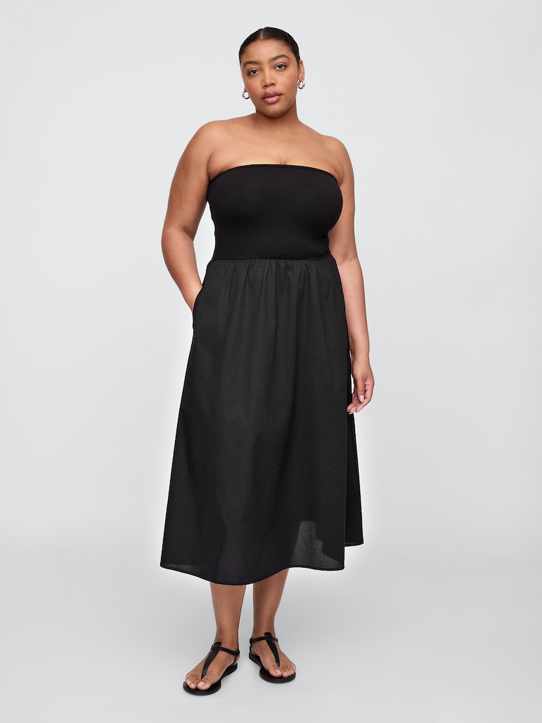 Poplin Midi Dress